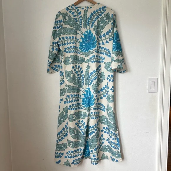 Tuckernuck Floral Blue and White Long Sleeve Dress - Picture 6 of 13